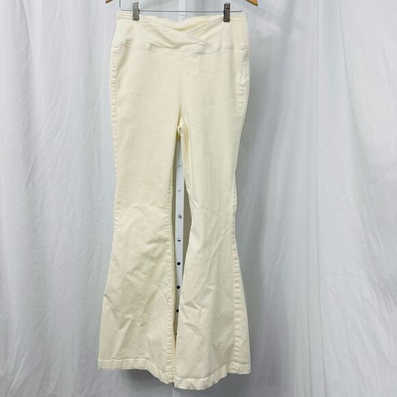 Free People Venice Beach Flare Pants Worn White Size 29x32 - Picture 2 of 14